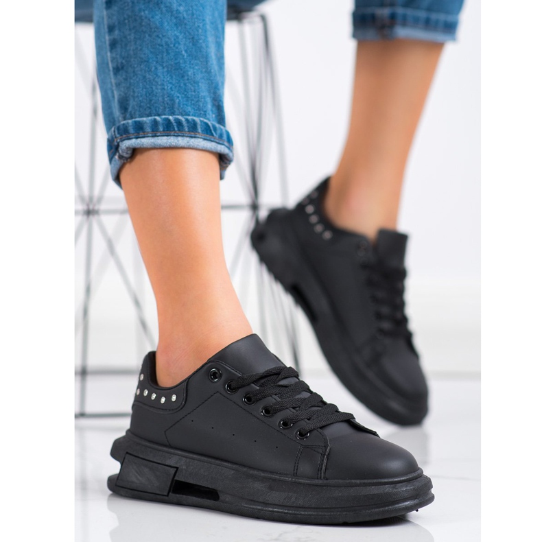 SHELOVET Sneakers Con Borchie nero 1