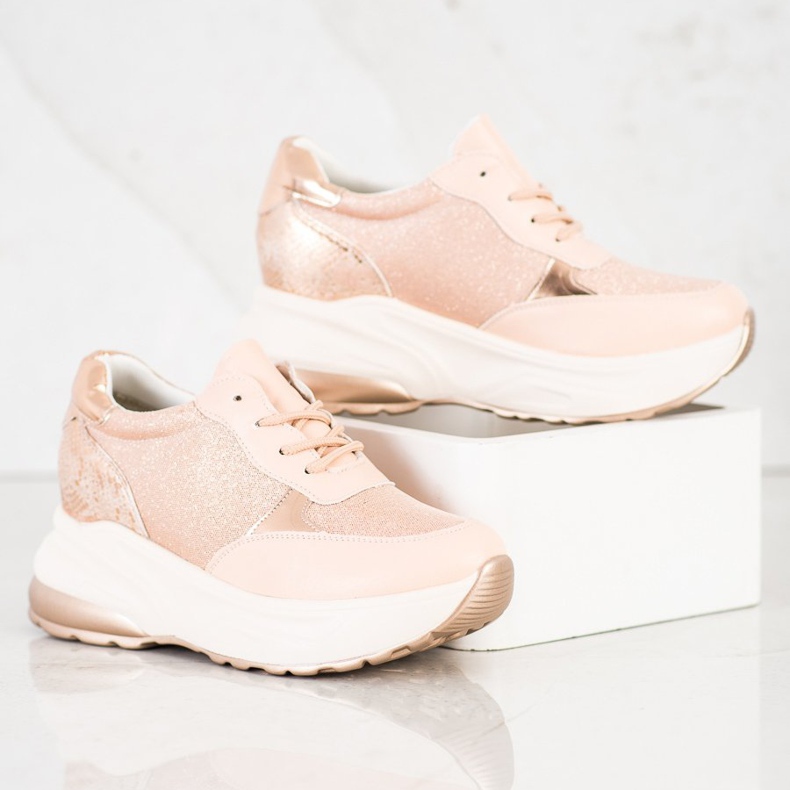 Bestelle Sneakers Cipria Con Glitter rosa d'oro 1