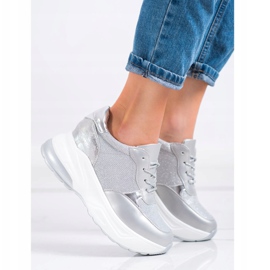 Bestelle Sneakers Argento Con Glitter d'argento grigio 2