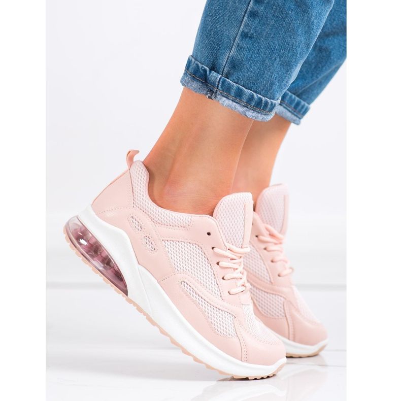 SHELOVET Sneakers Cipria Con Rete rosa 1