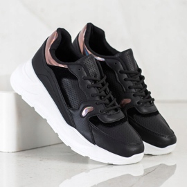 SHELOVET Scarpe da ginnastica nere nero multicolore 2