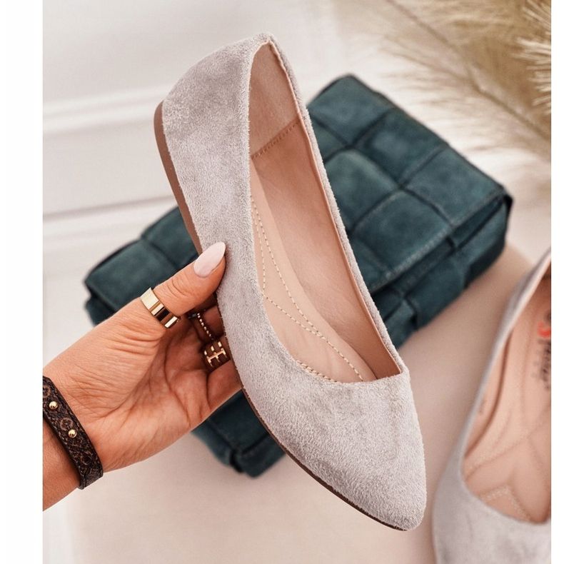 PS1 Ballerine Donna Grigie Camoscio Dermeno grigio 1