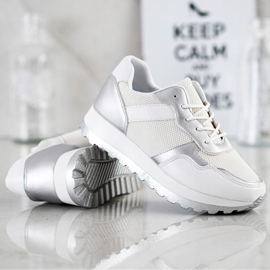 Bestelle Sneakers Con Platform Glitter bianco argento 1