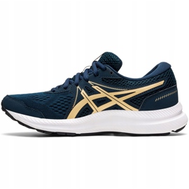 Scarpe da donna Asics Gel-Contend 7 blu navy 1012A911 401 d'oro 1