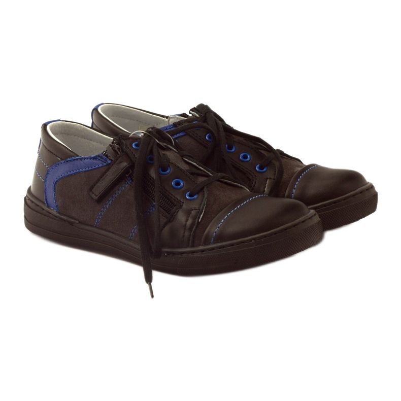 Scarpe basse nere con cerniera Ren But 4292 nero blu 4