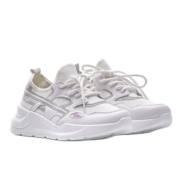 Sneakers sportive Lativia bianche bianca grigio 1