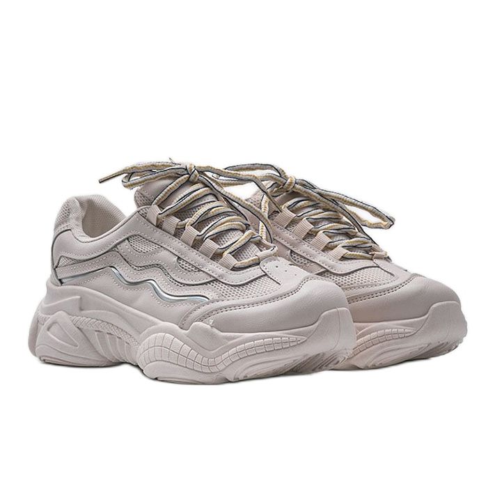 Sneakers sportive Lilly beige grigio 1