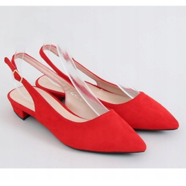 Ballerine rosse con tacco aperto MM-801 Red rosso 1