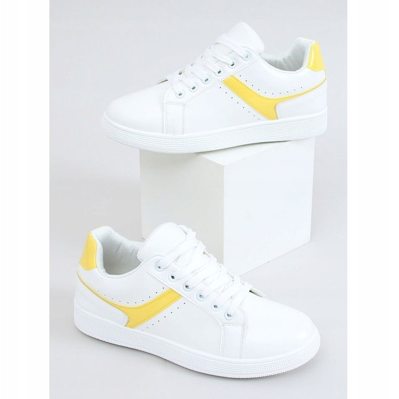 Sneakers da donna bianche 999-52 Gialle bianco giallo 1
