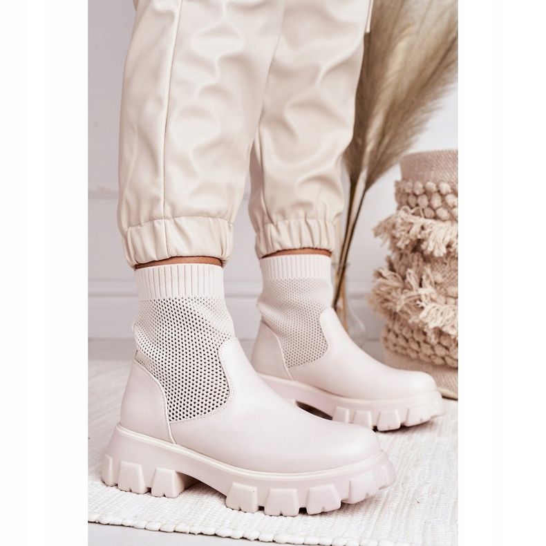 Calze da donna Stivali Workers White Stormy bianca 2