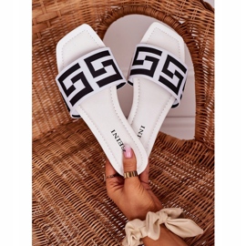 Ciabatte Classiche da Donna Bianche Melinda bianca nero 1