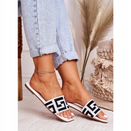 Ciabatte Classiche da Donna Bianche Melinda bianca nero 2