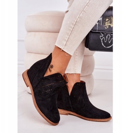 Stivali con zeppa Melanie neri traforati nero 2