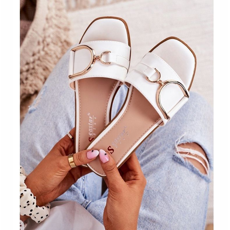 PS1 Pantofole Eleganti da Donna Bianche Debbie bianca 2