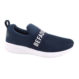 Scarpe giovanili Befado 516Q082 bianca blu navy 1