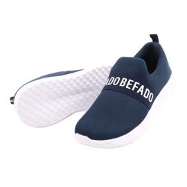 Scarpe giovanili Befado 516Q082 bianco blu navy 4