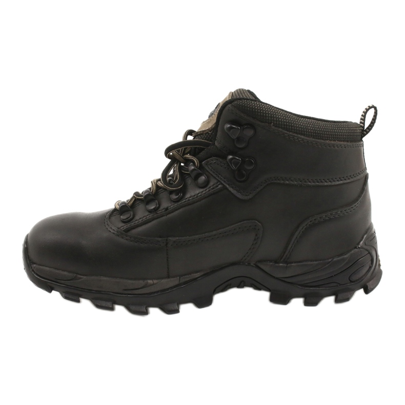 American Club Scarpe da trekking invernali in pelle nera TF201303005 beige nero 1