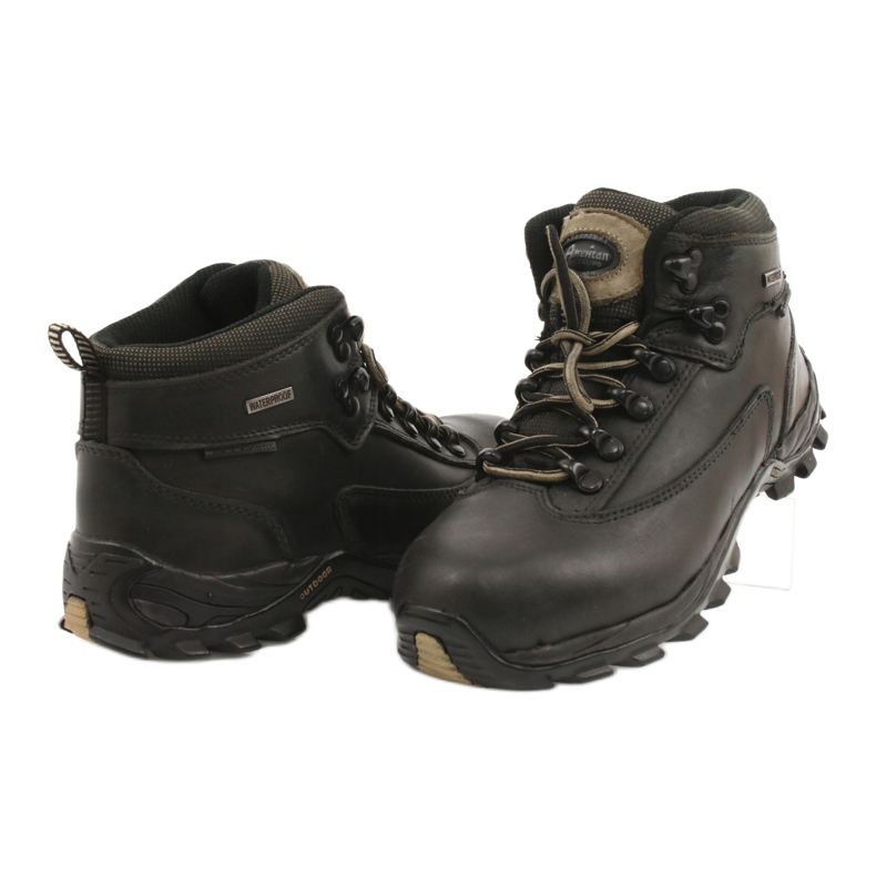 American Club Scarpe da trekking invernali in pelle nera TF201303005 beige nero 3
