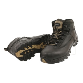 American Club Scarpe da trekking invernali in pelle nera TF201303005 beige nero 4