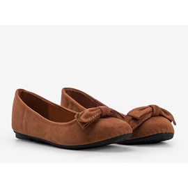 Ballerine Ellie in camoscio cammello marrone 1