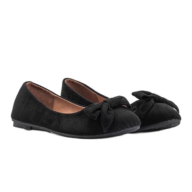 Ballerine in pelle scamosciata nera di Ellie nero 1