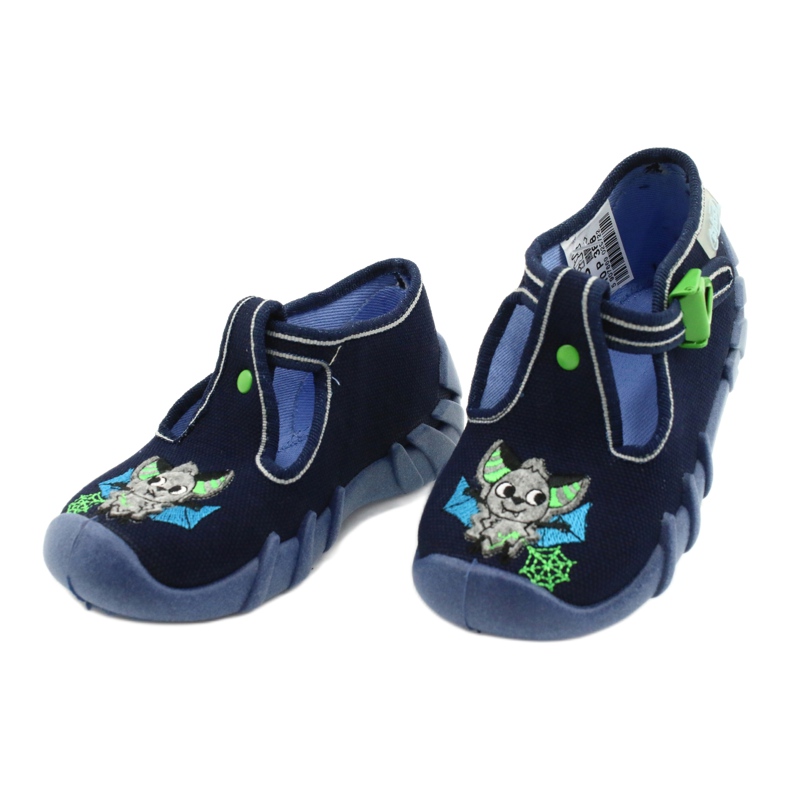 Scarpe per bambini Befado 110P388 blu navy verde 3
