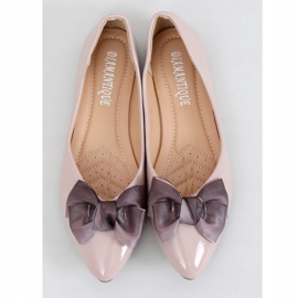 Ballerine da donna in vernice beige e rosa 98-37 Nude 1