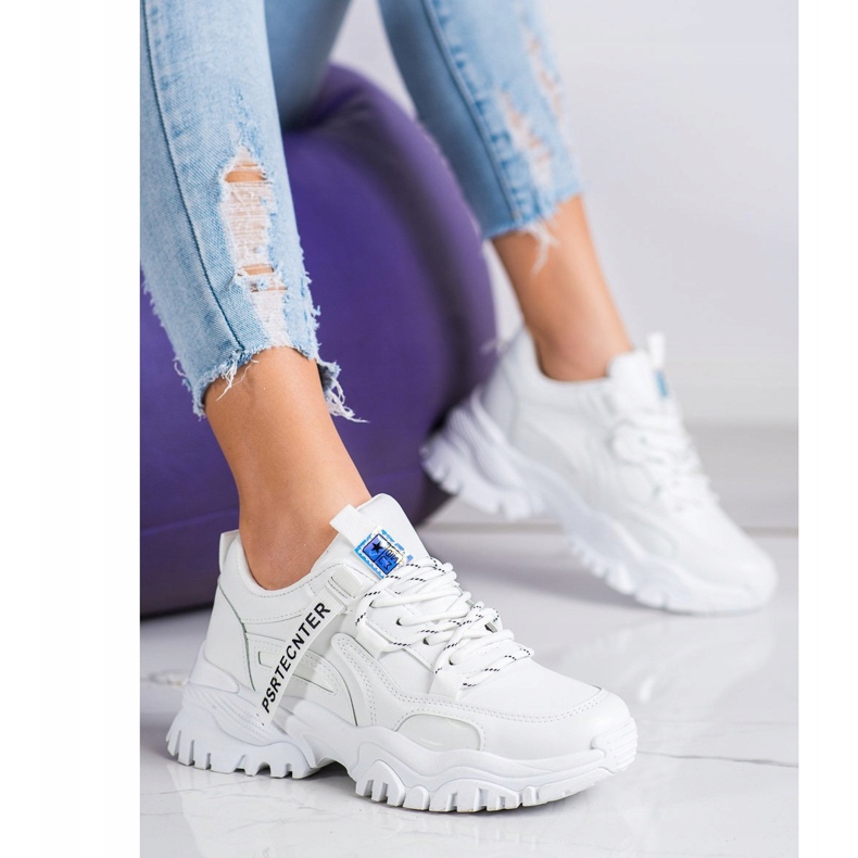 SHELOVET Scarpe da ginnastica primaverili alla moda bianco 2