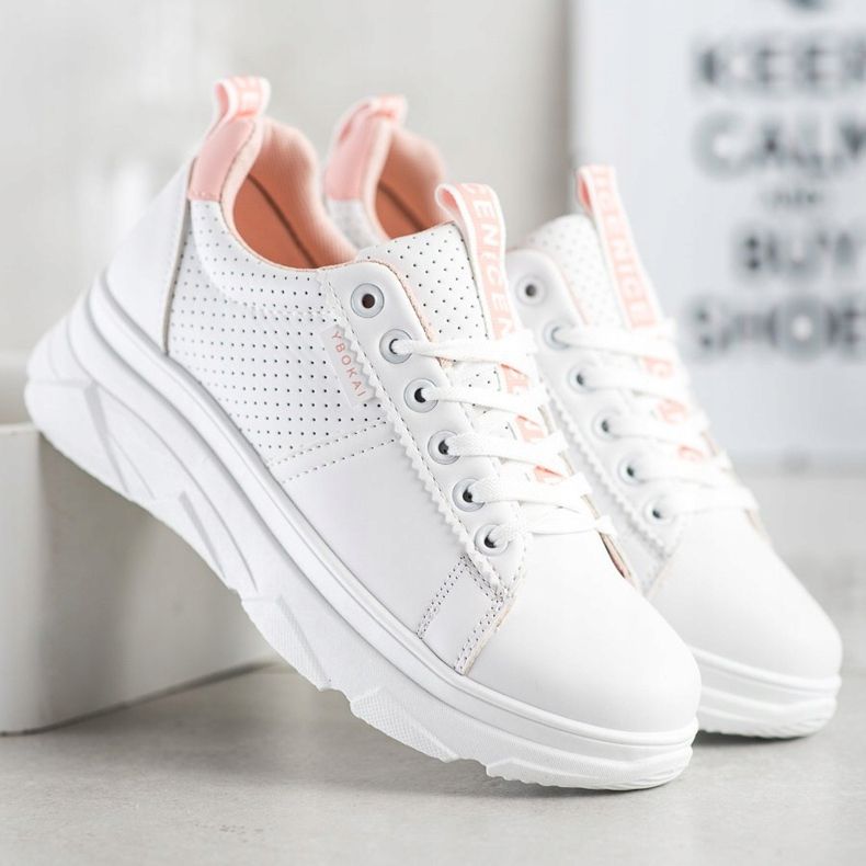 SHELOVET Scarpe Da Ginnastica Sulla Piattaforma Bianca Nizza 1