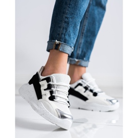 Ideal Shoes Sneakers Con Inserto Nero bianca 1