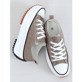 Sneakers firmate suola in kaki VL137P Green verde 1