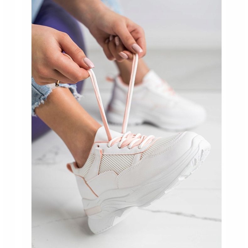 SHELOVET Comode scarpe da ginnastica bianche bianca 1