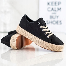 Kylie Espadrillas alla moda nero 1