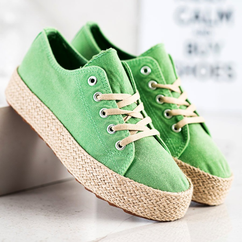 Kylie Espadrillas alla moda verde 2