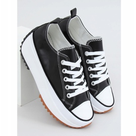 Sneakers firmate con suola nera VL138 nera nero 1