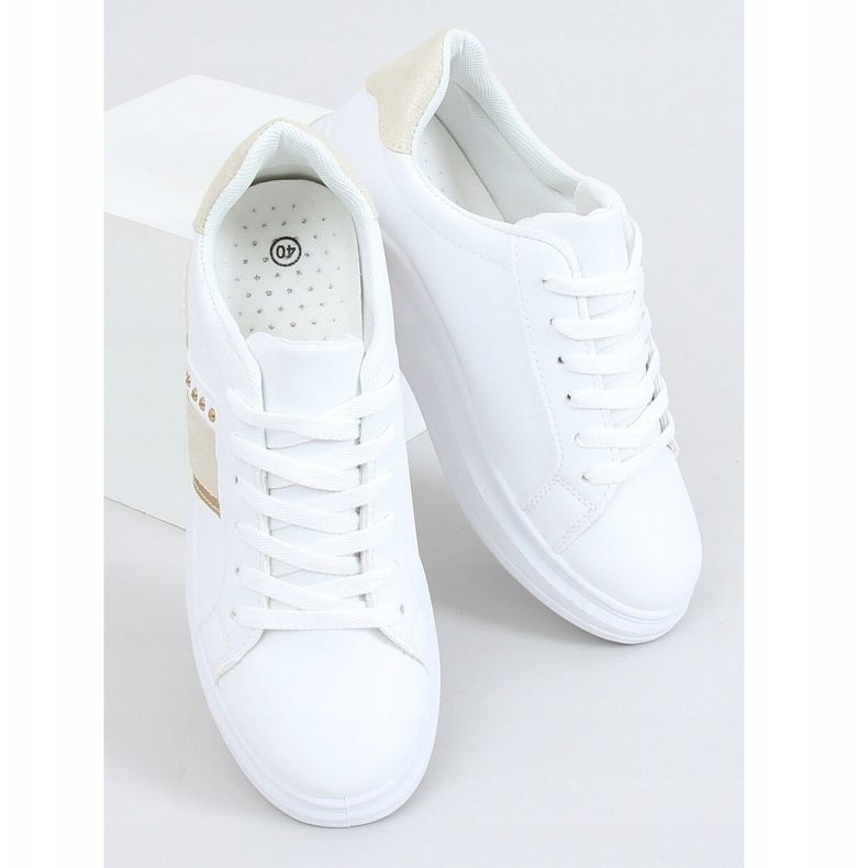 Sneakers da donna bianche LA129P Beige bianco 1
