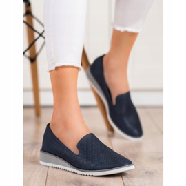 Goodin Signori in pelle traforata blu 2