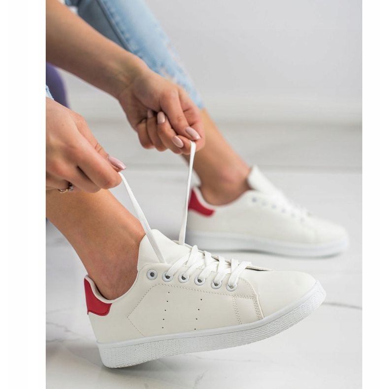 SHELOVET Scarpe sportive basse bianca 1
