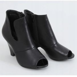 Stivali firmati open toe neri 9380 Black nero 1