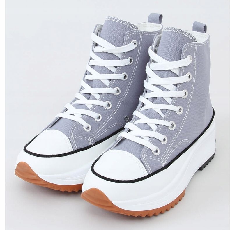 Sneakers firmate con suola blu VL135P L.BLUE 1