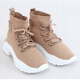 Calze alte beige scarpe sportive B0-676 Beige 1