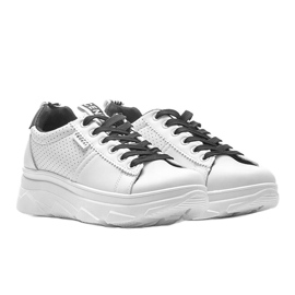 Sneakers sportive bianche e nere BO-529 nero 1