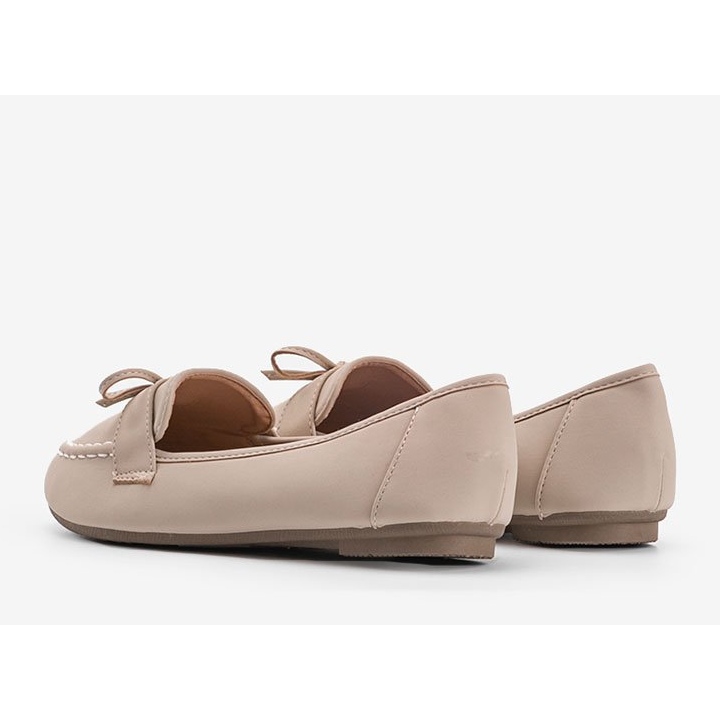 Mocassini Lena in camoscio beige 1