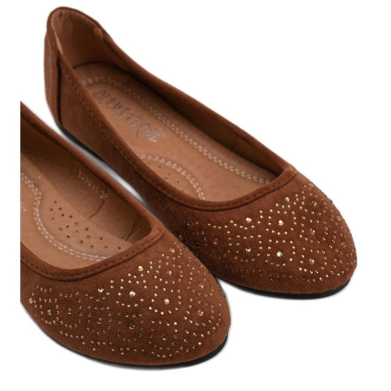 Ballerine Jacquelyn in camoscio marrone 2