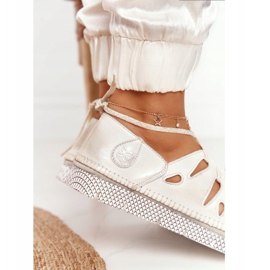 Scarpe in pelle da donna Maciejka Beige-Oro 04449-25 d'oro 1