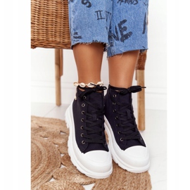 FB2 Sneakers Alte Da Donna Su Una Grande Suola Nera Trissy nero 2