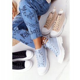 FB2 Sneakers Alte Da Donna Su Una Grande Suola Blu Trissy 1