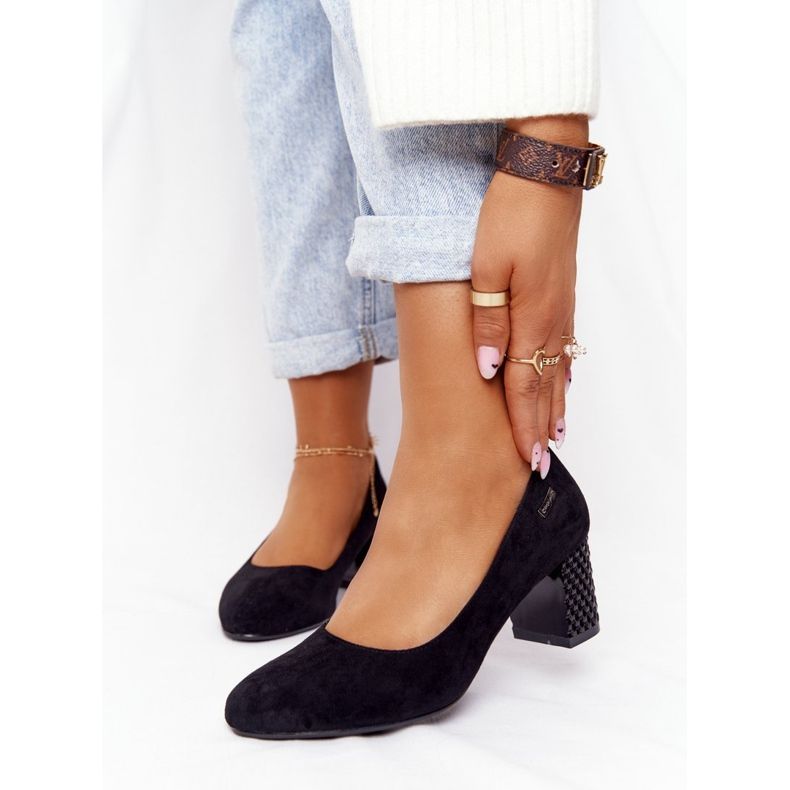 Décolleté in camoscio nero Sergio Leone Selva2 2