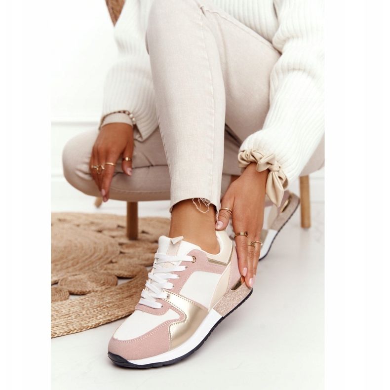 Scarpe Sportive Donna Sneakers Beige Con Broccato Belinda multicolore 1