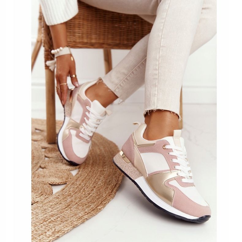 Scarpe Sportive Donna Sneakers Beige Con Broccato Belinda multicolore 2